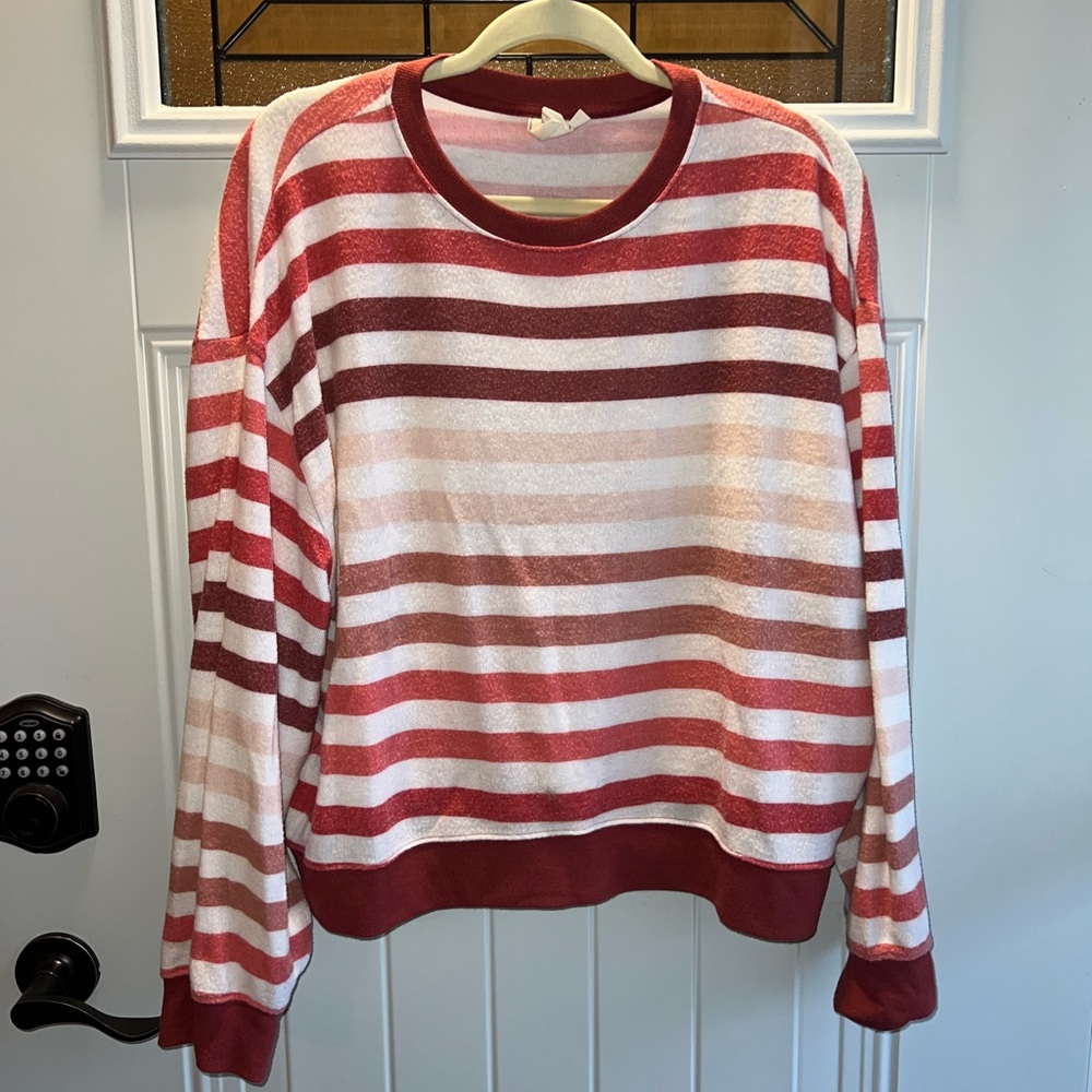 White Crow Striped Long Sleeve Top Size Xlarge
